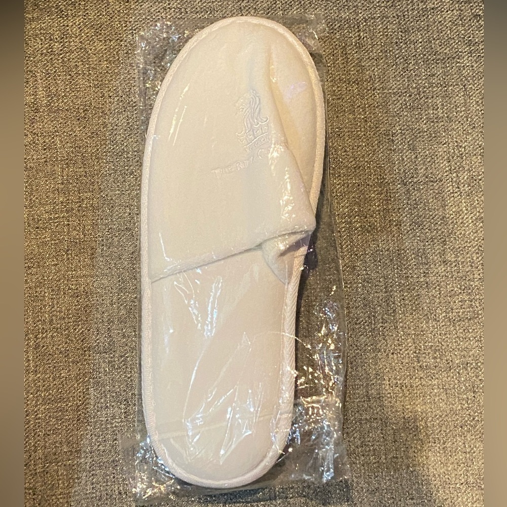 NIP The Ritz Carlton hotel room white slippers